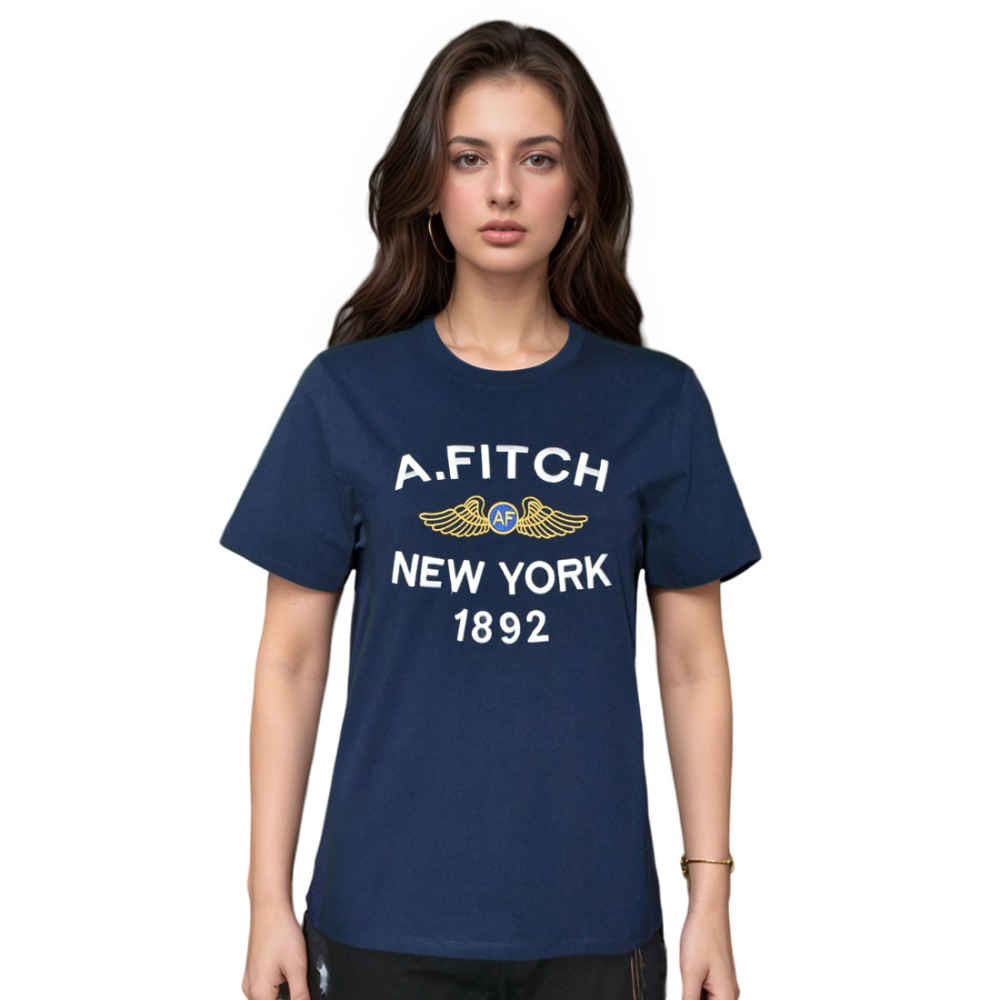 Abercrombie Blue Premium Quality Women T-shirt-thumb-0