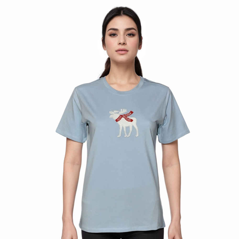 Abercrombie Light Blue Premium Quality Women T-shirt-thumb-0