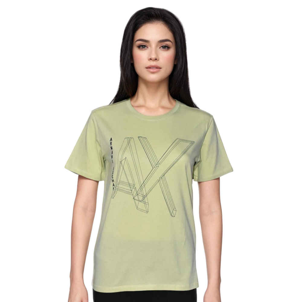 Armani Exchange Green Premium Quality Women T-shirt-thumb-0
