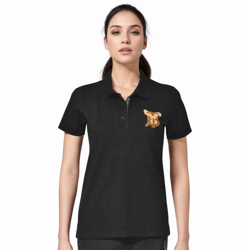 Burberry Black Premium Cotton Women T-shirt-thumb-0