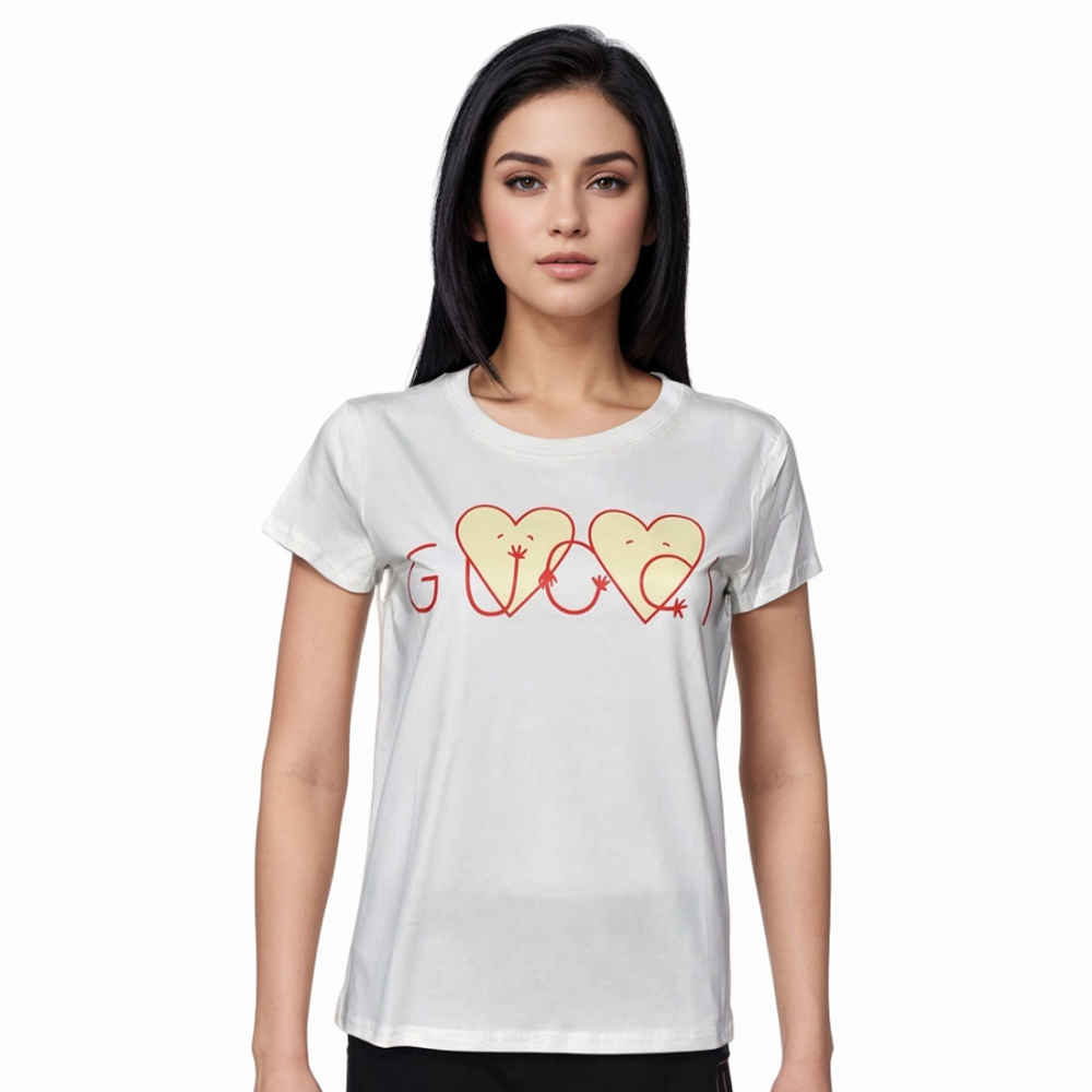Gucci White Premium Quality Women T-shirt-thumb-0