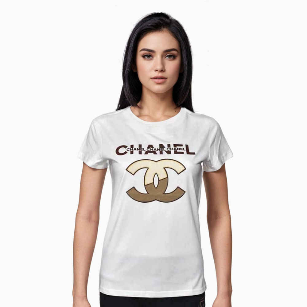 Chanel White Premium Quality Women T-shirt-thumb-0