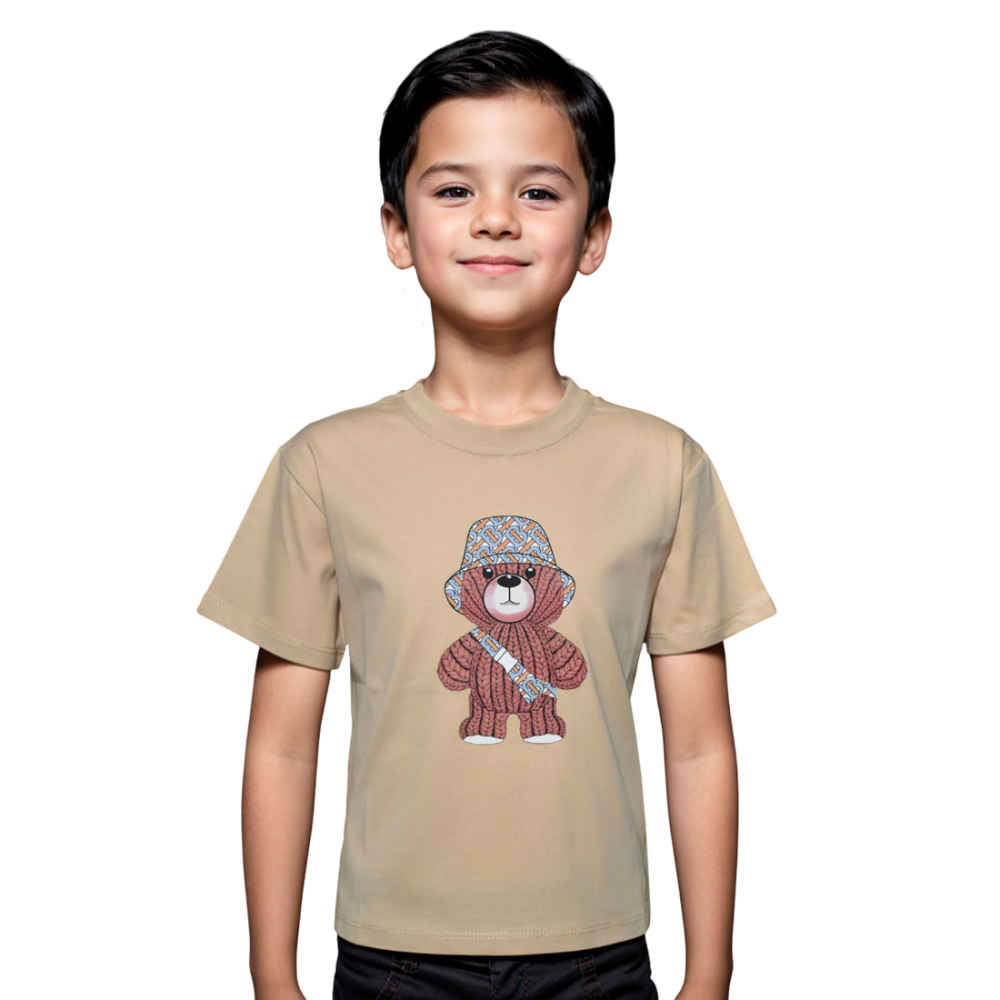 Burberry Teddy Print Brown Premium Kids T-shirt-thumb-0