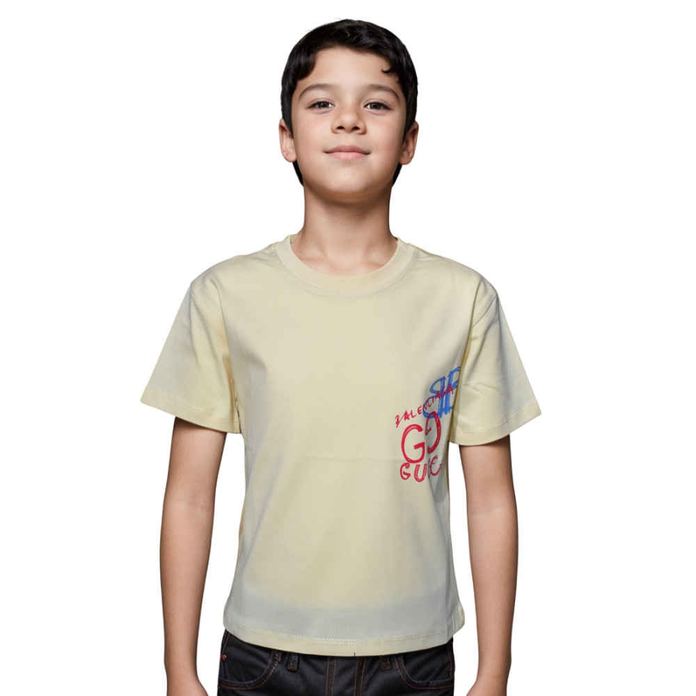 Gucci Cream Premium Quality Kid's T-shirt-thumb-0