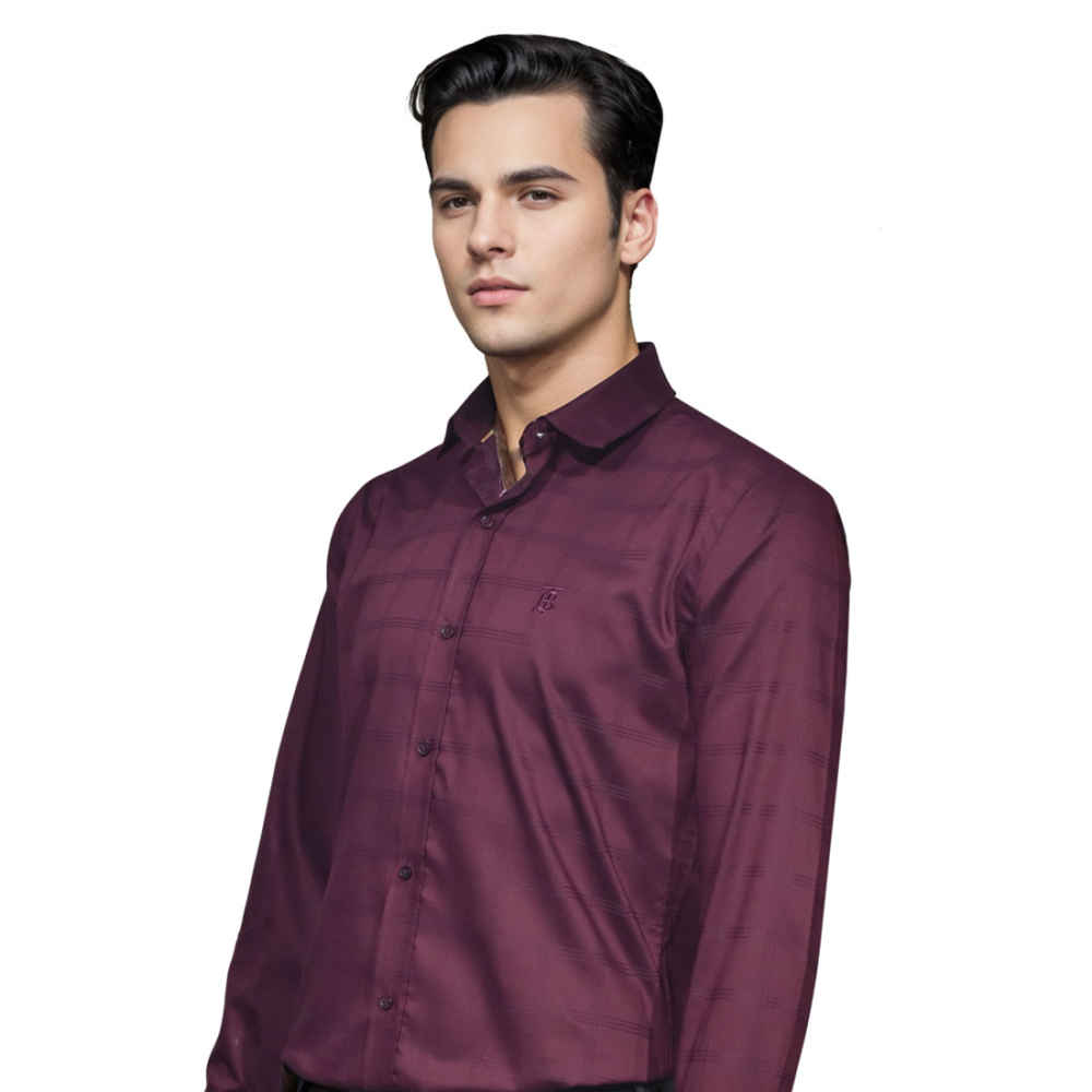 Burberry Wine Premium Quality Shirt-2