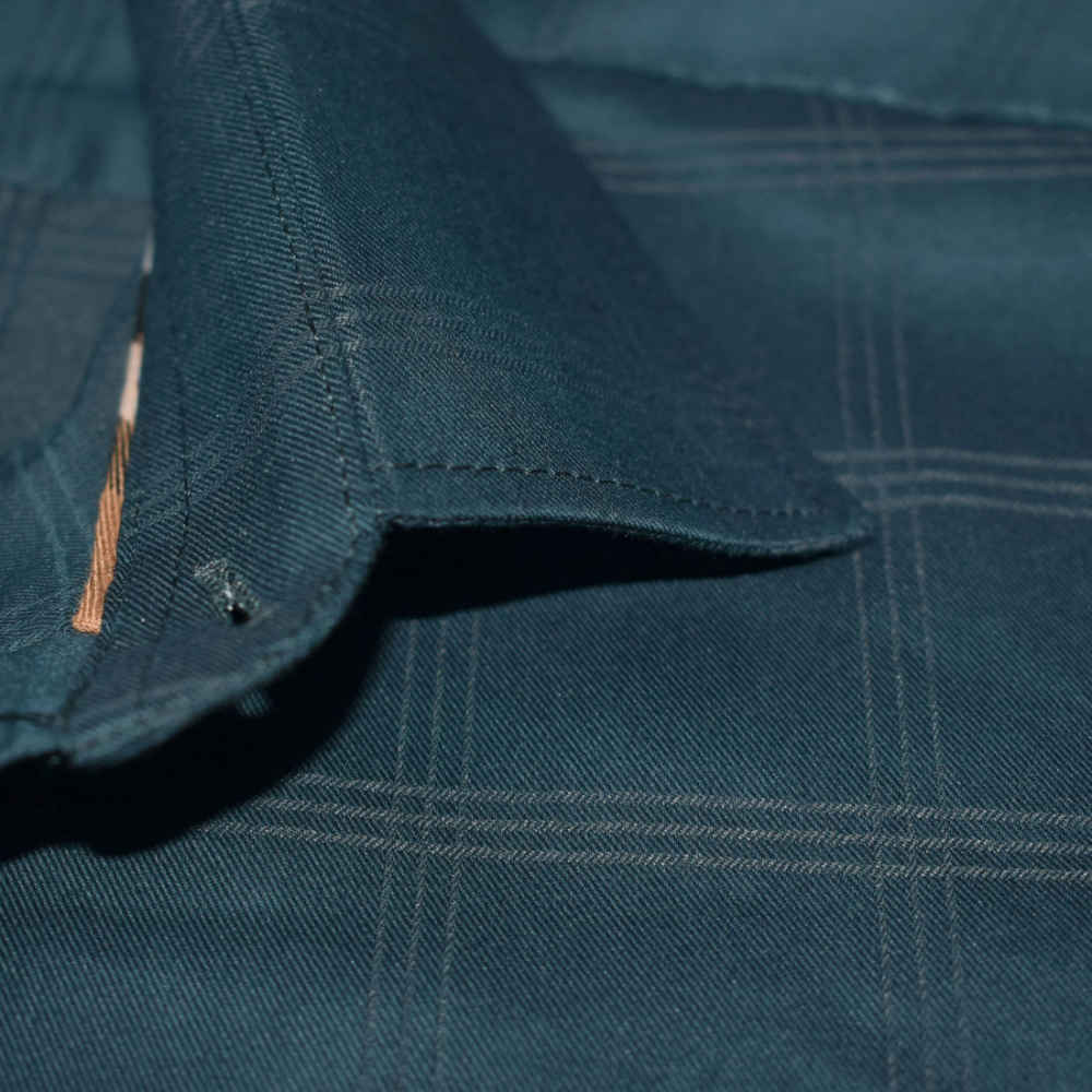 Burberry Dark Teal Blue Premium Quality Shirt-4