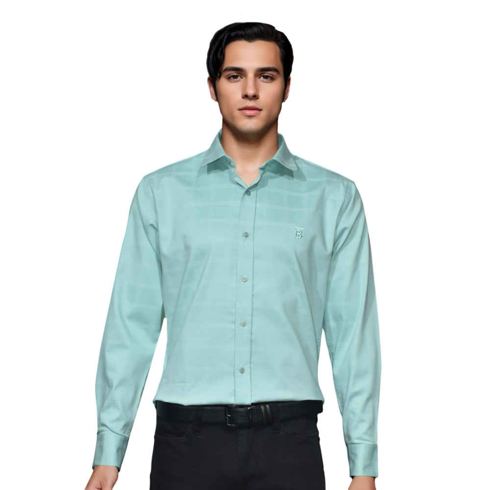 Burberry Light Green Premium Quality Shirt-thumb-0