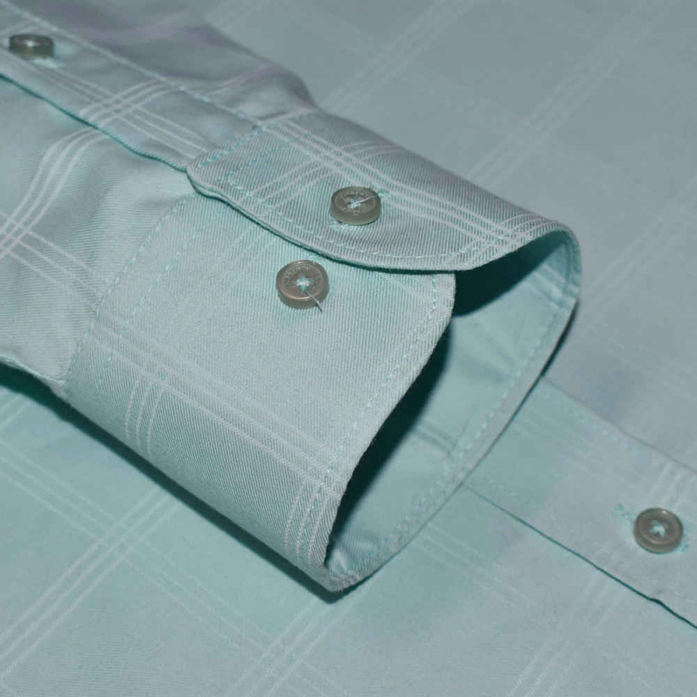 Burberry Light Green Premium Quality Shirt-thumb-5