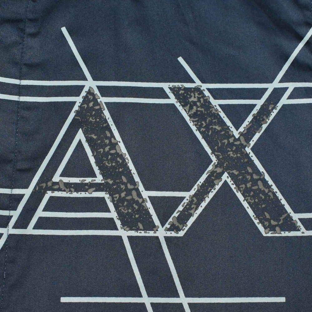 Armani Exchange Navy Blue Logo Print Premium Shirt-3