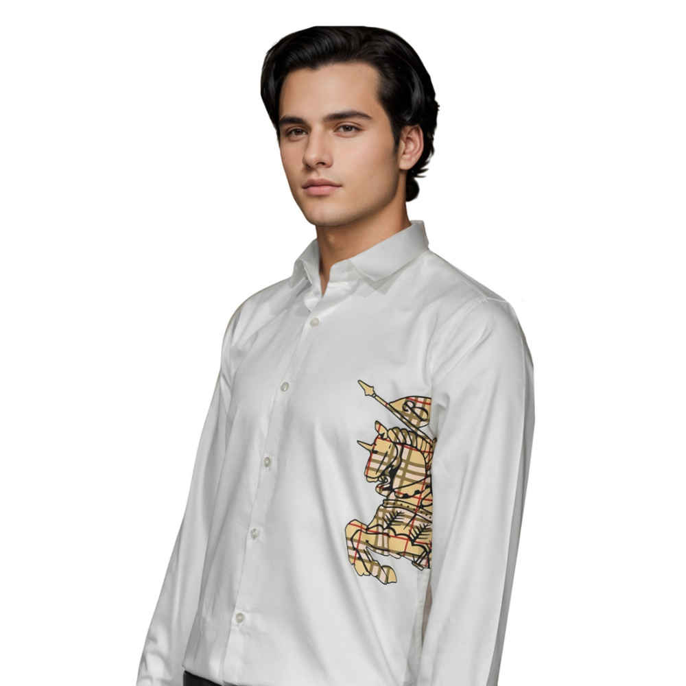 Burberry White Premium Quality Shirt-2