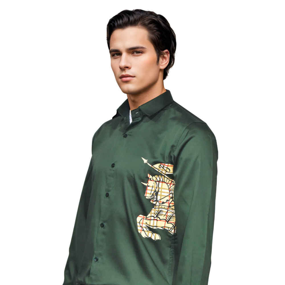 Burberry Green Premium Quality Shirt-2