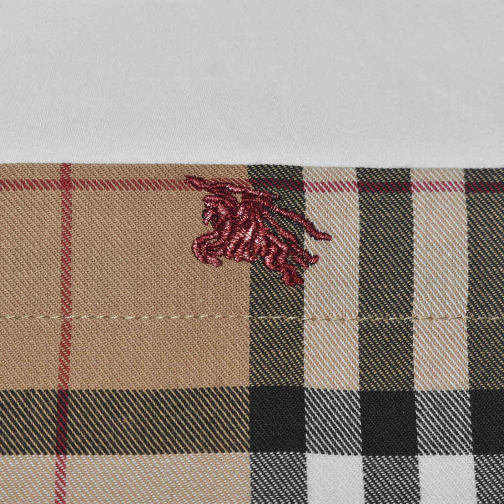 Burberry White Pocket Logo Print Premium Quality Shirt-3