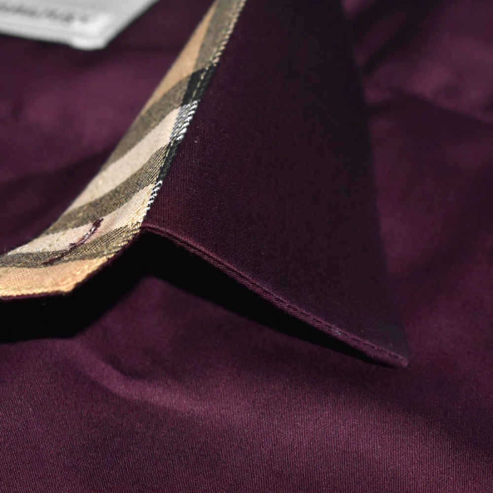 Burberry Wine Pocket Logo Print Premium Quality Shirt-4