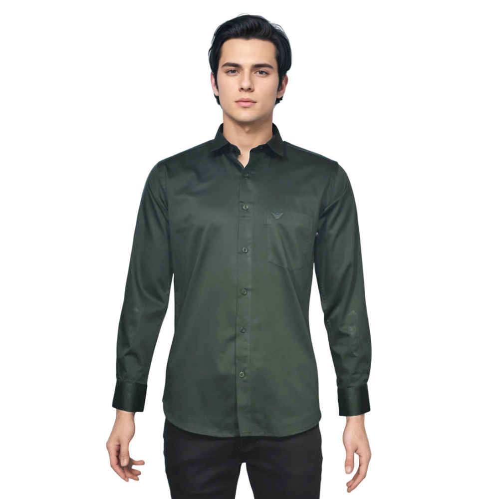 Giorgio Armani Dark Green Premium Quality Shirt-6