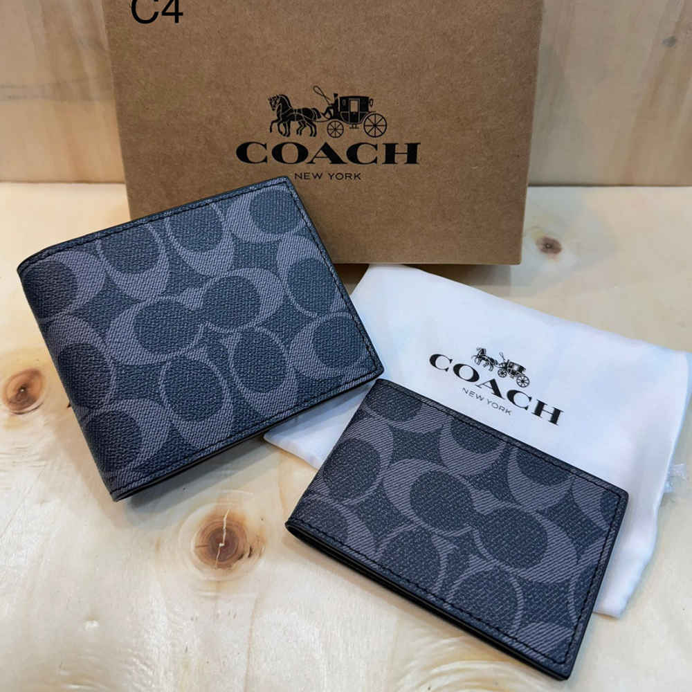 Coach Black Premium 3 In 1 Wallet-thumb-0