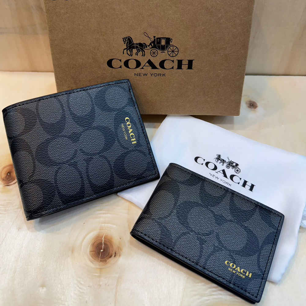 Coach Black Premium 3 In 1 Wallet-thumb-0