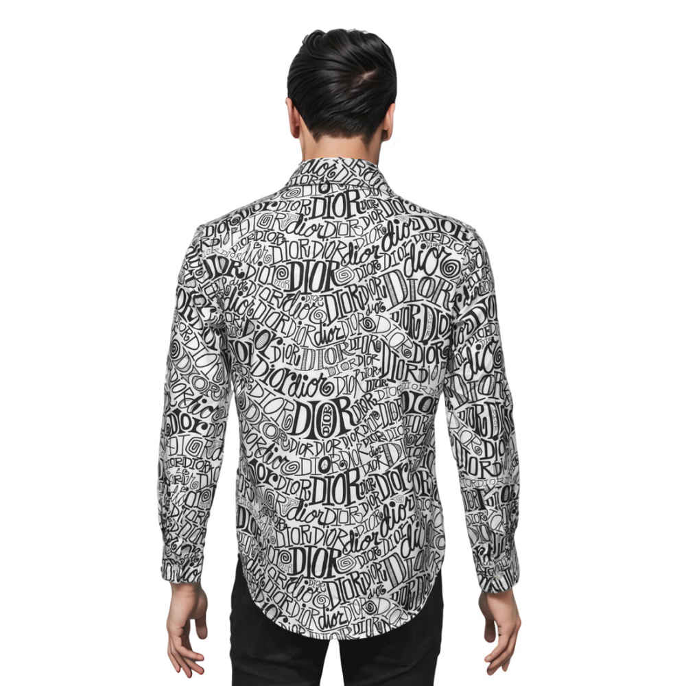 Dior White & Black Premium Quality Shirt-1
