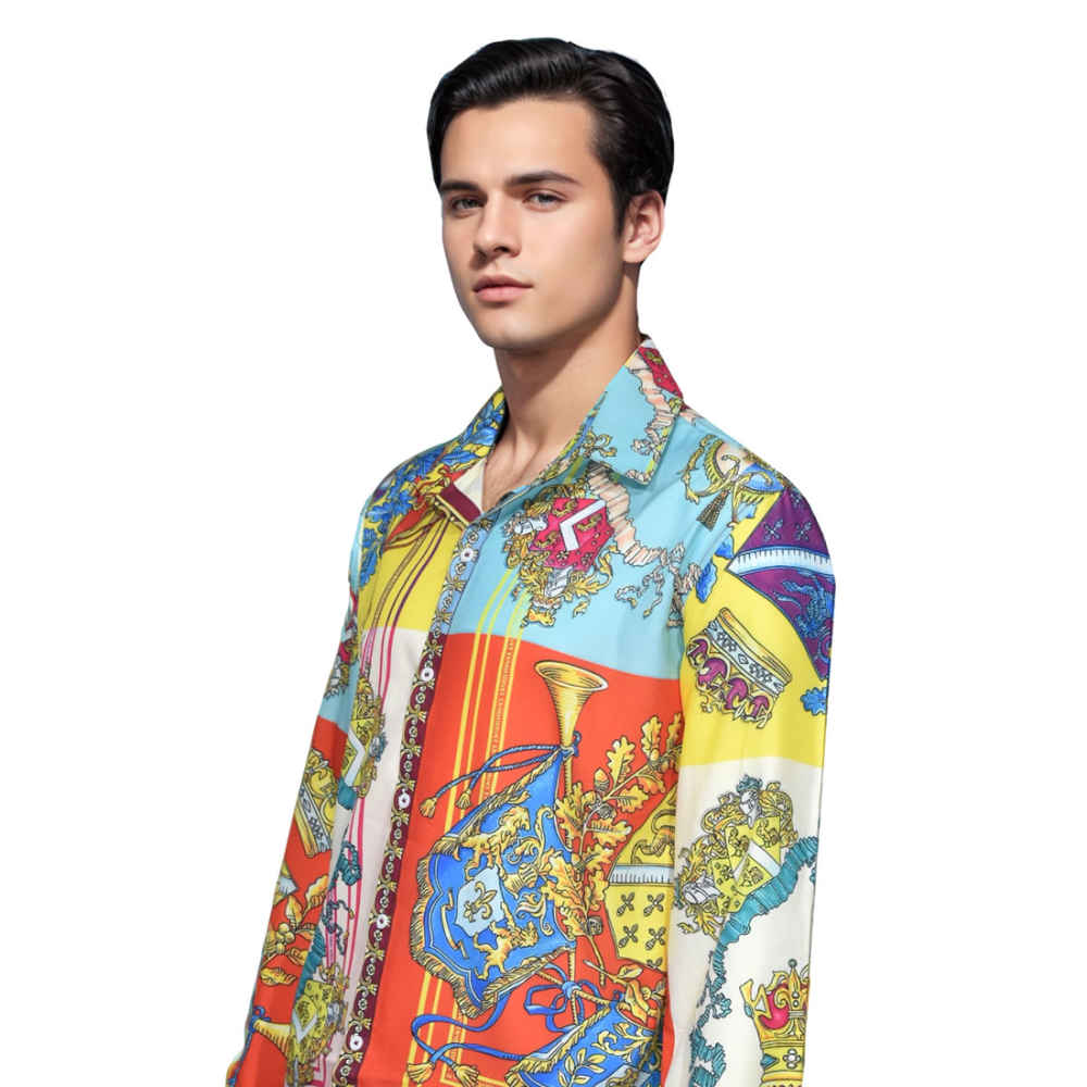 Versace Printed Silk Premium Quality Shirt-2