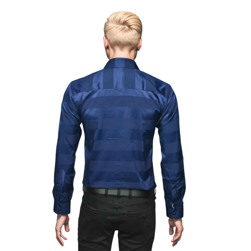 Versace Blue Premium Quality Designer Shirt-thumb-1