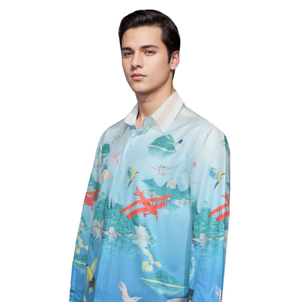 Casablanca Sky Blue Premium Quality Shirt-2