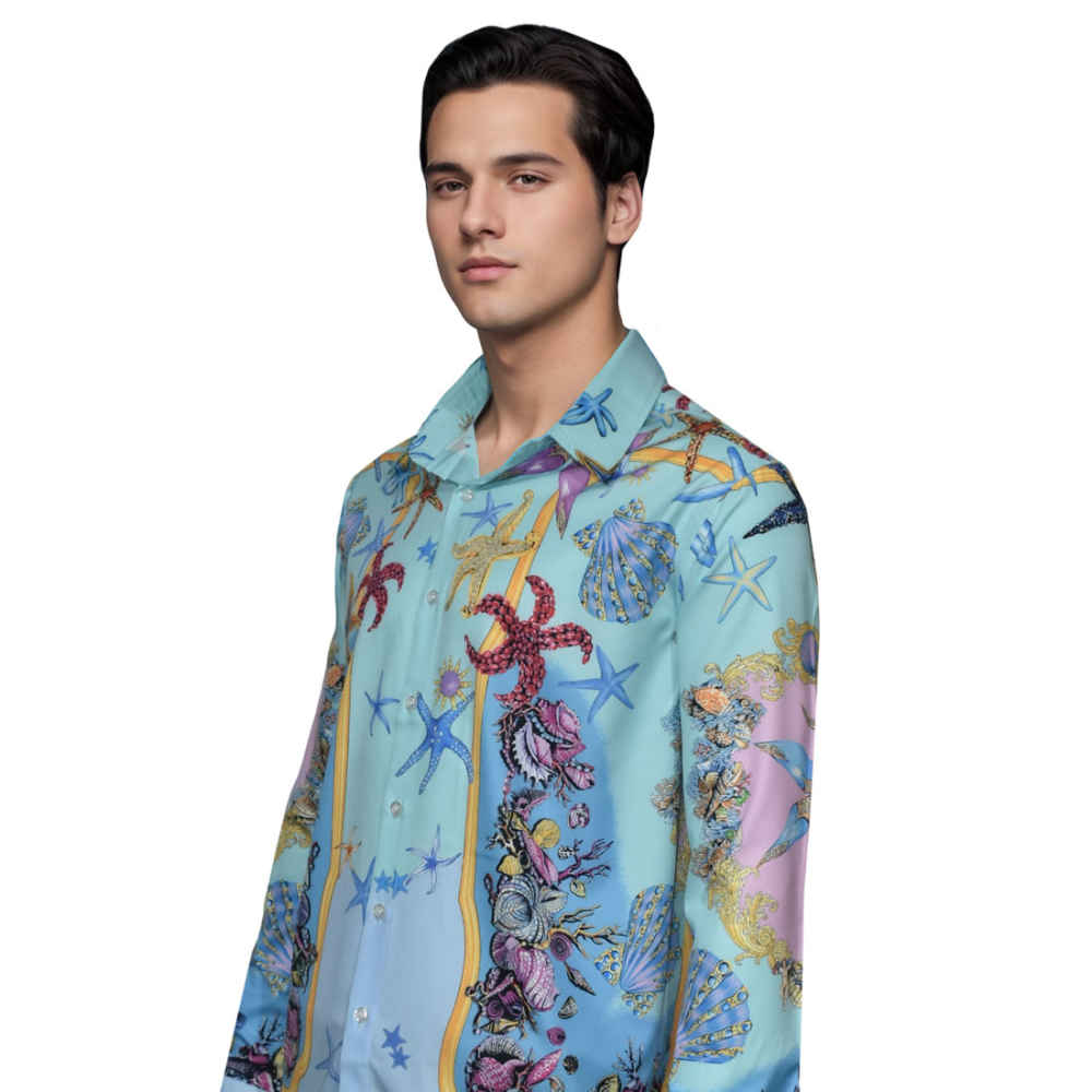 Versace Sky Blue Premium Quality Shirt-2