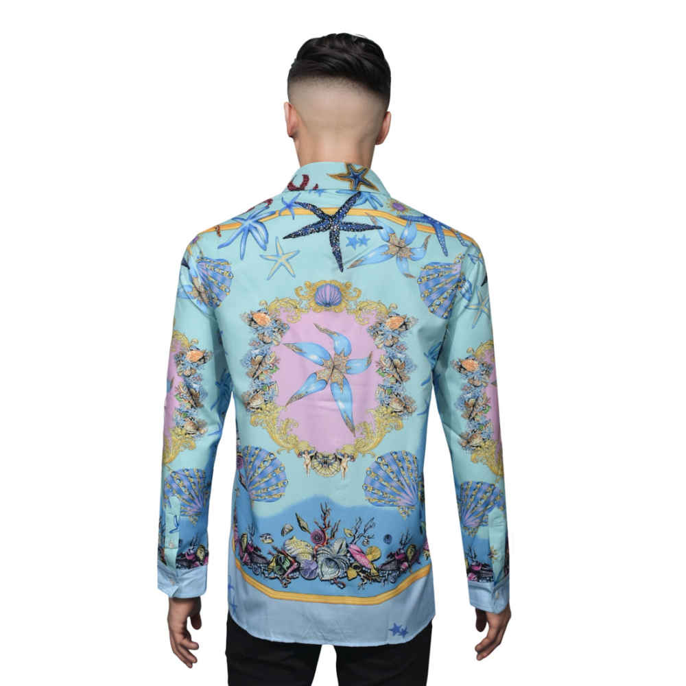 Versace Sky Blue Premium Quality Shirt-1