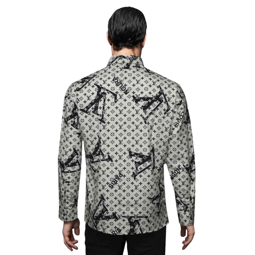 Louis Vuitton Cream Premium Quality Designer Shirt-1