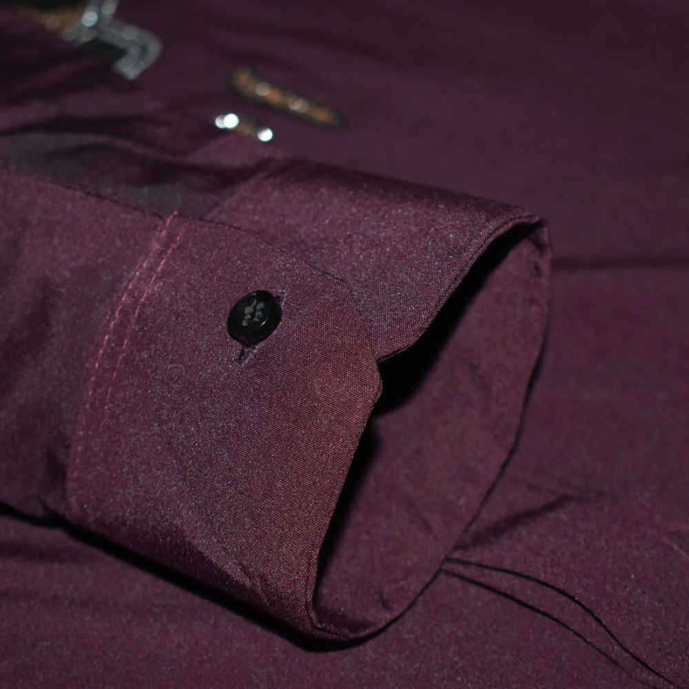 Fendi Wine Premium Quality Designer Shirt-5