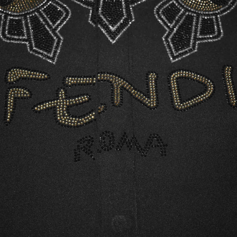 Fendi Black Premium Quality Designer Shirt-3