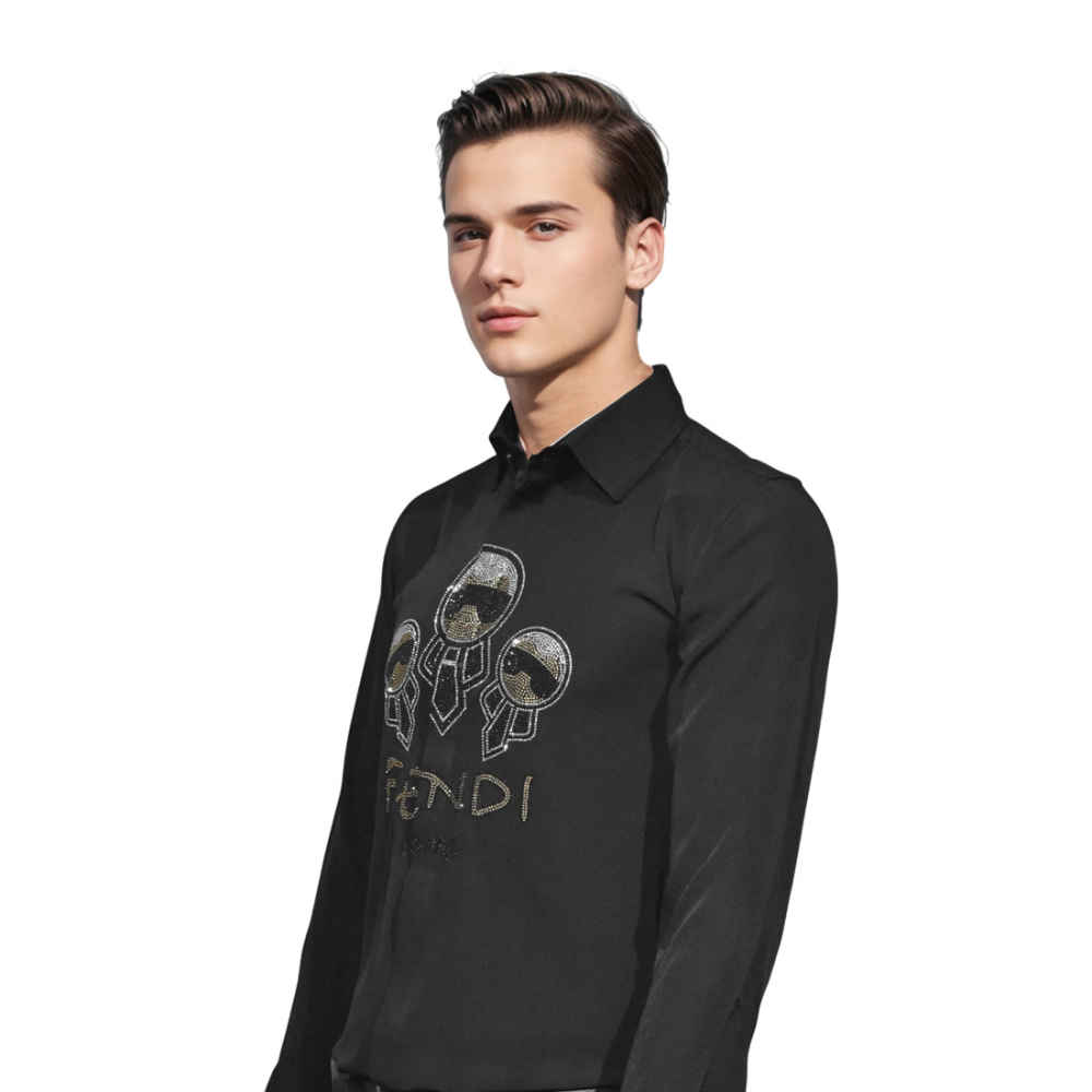 Fendi Black Premium Quality Designer Shirt-2