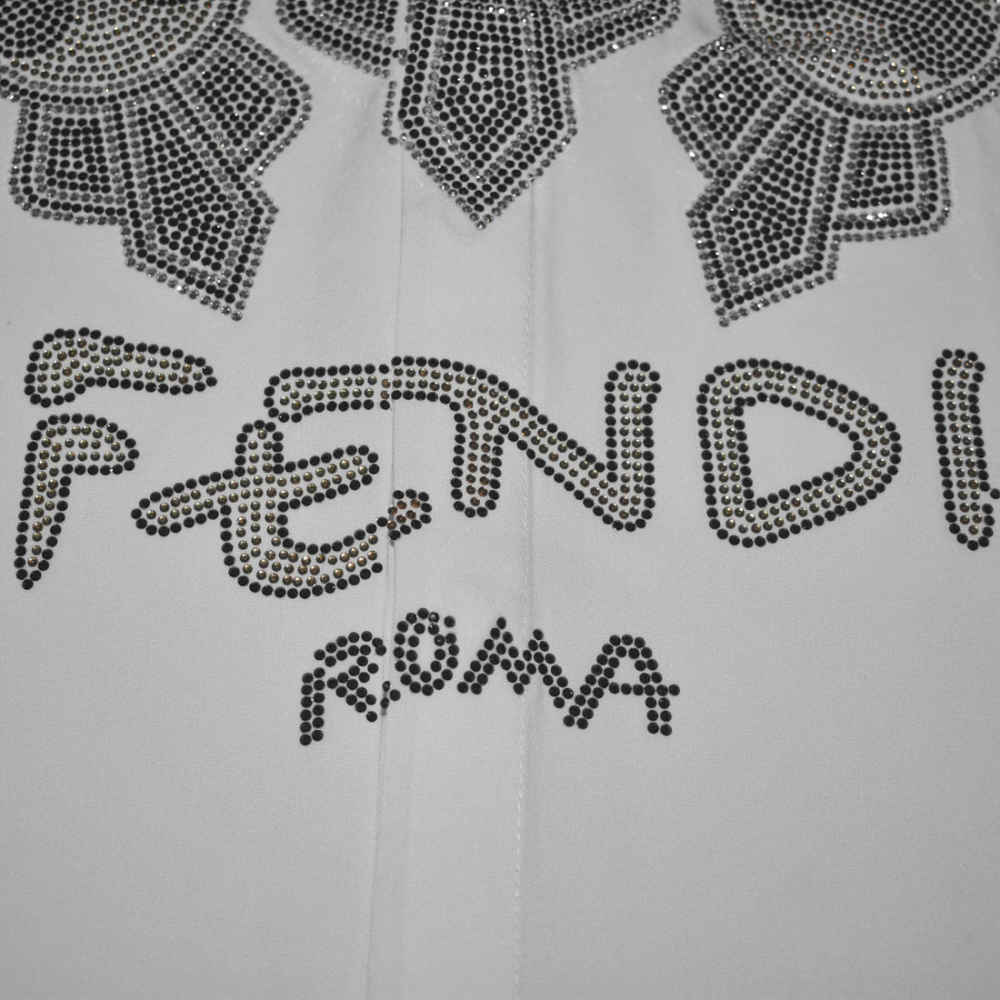 Fendi White Premium Quality Designer Shirt-thumb-3