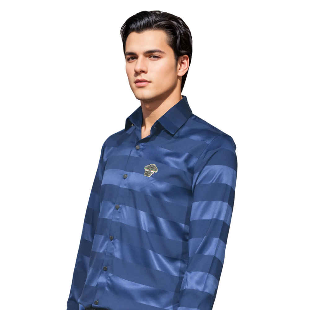 Versace Blue Designer Premium Quality Shirt-thumb-2