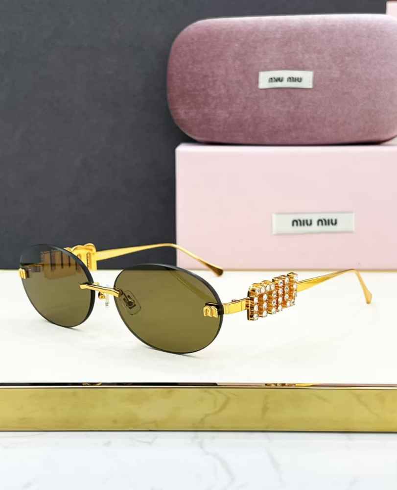 Miu Miu Brown Luxury Sunglasses-thumb-0