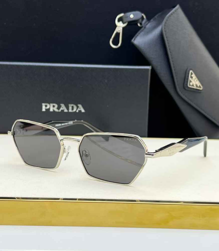 Prada Silver & Grey Luxury Sunglasses-thumb-0