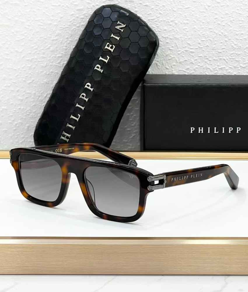Philipp Plein Brown & Grey Luxury Sunglasses-thumb-0