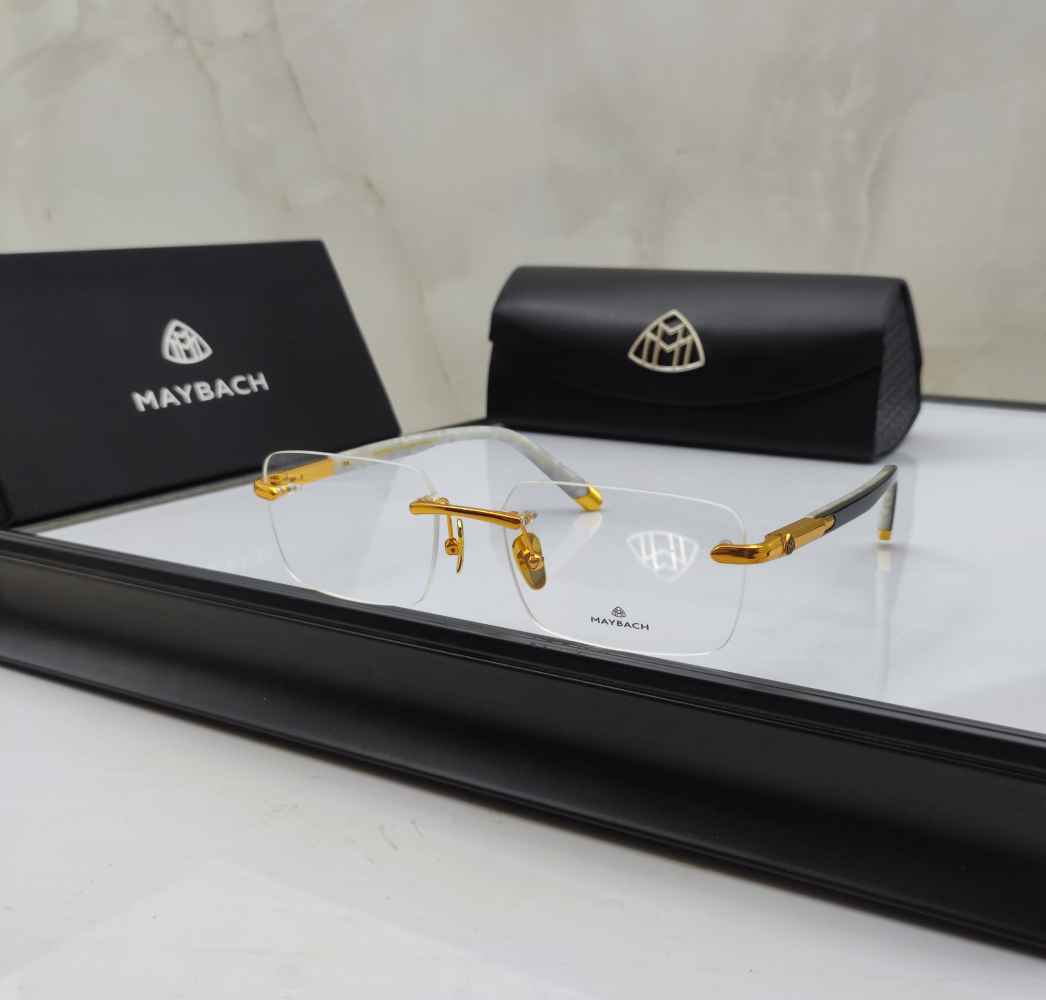 Maybach Golden Luxury Frameless Sunglasses-thumb-0
