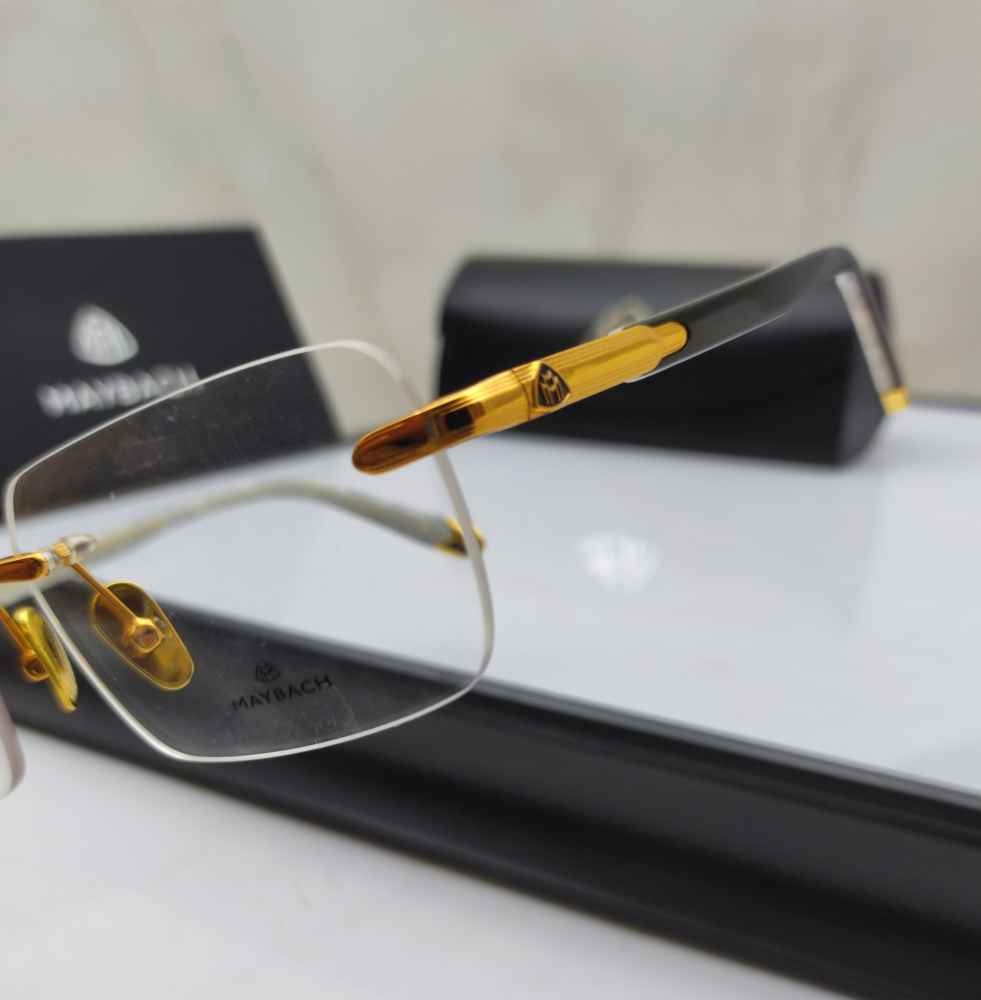 Maybach Golden Luxury Frameless Sunglasses-thumb-1