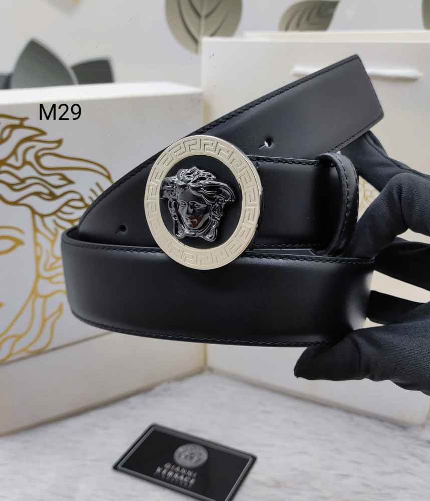 Versace Silver Premium Quality Leather Belt-thumb-0