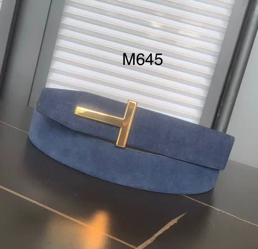 Tom Ford Blue Premium Quality Leather Belt-thumb-0