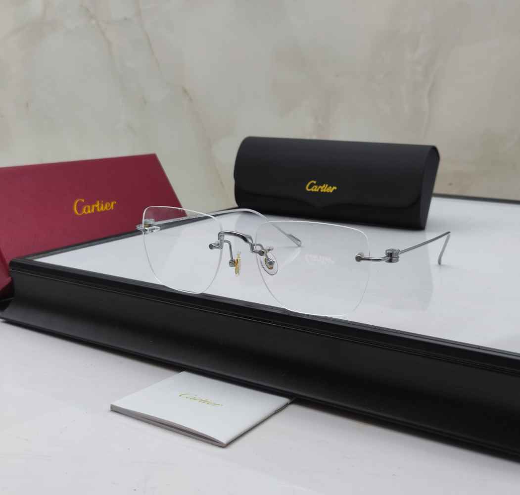 Cartier Silver Luxury Sunglasses-thumb-0