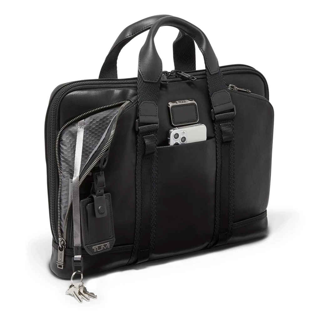 Tumi Aviano Slim Briefcase Black Bag-1