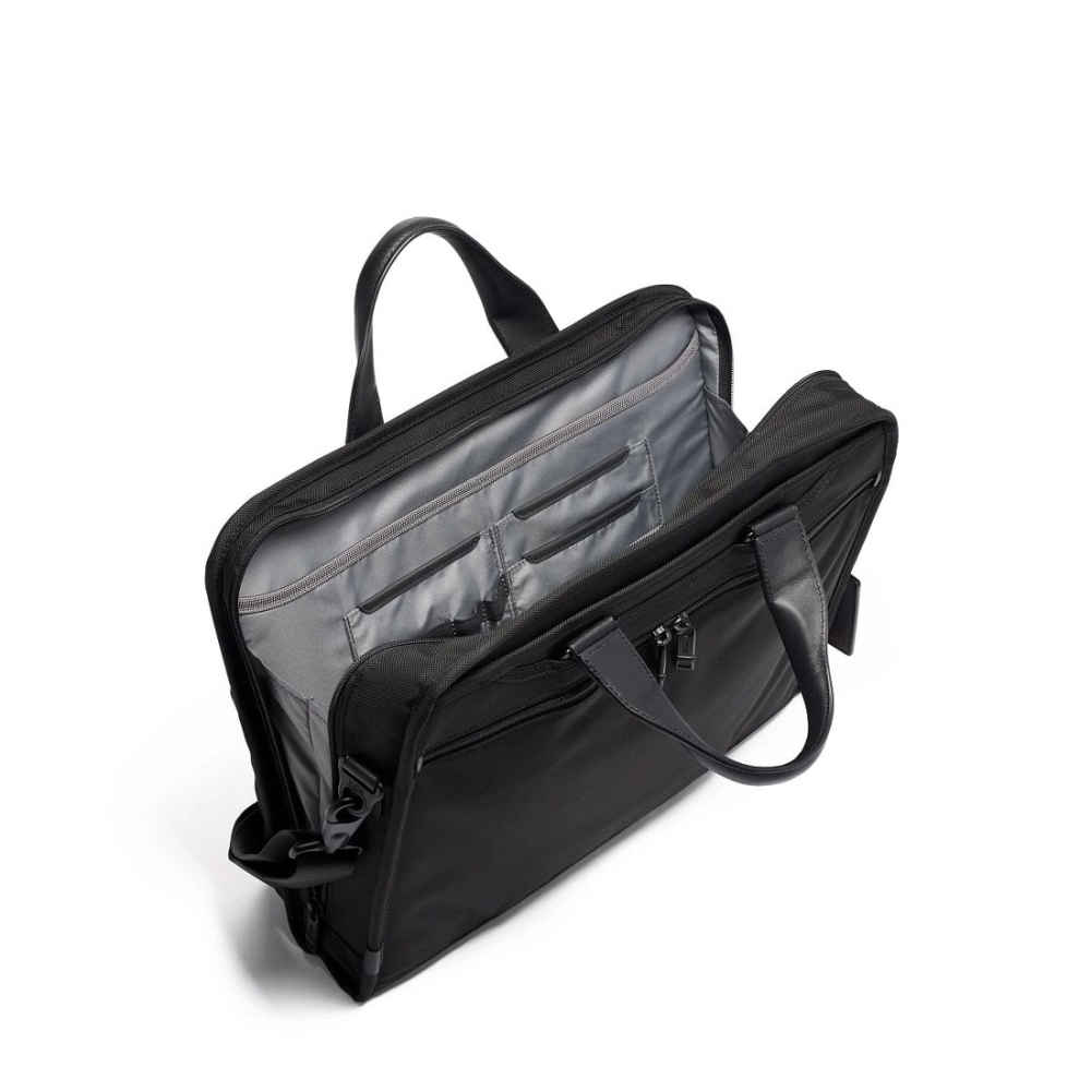 Tumi Expandable Organizer Laptop Briefcase Black Bag-thumb-1