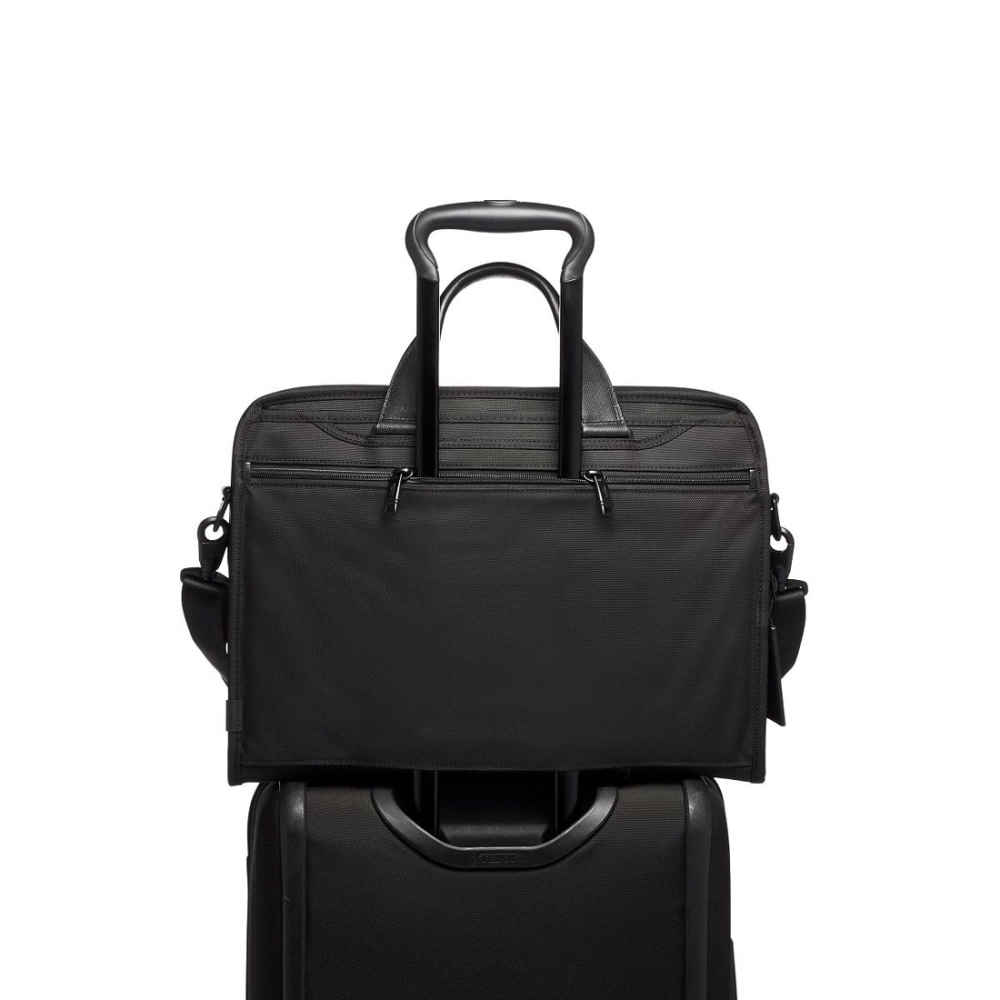 Tumi Expandable Organizer Laptop Briefcase Black Bag-thumb-5