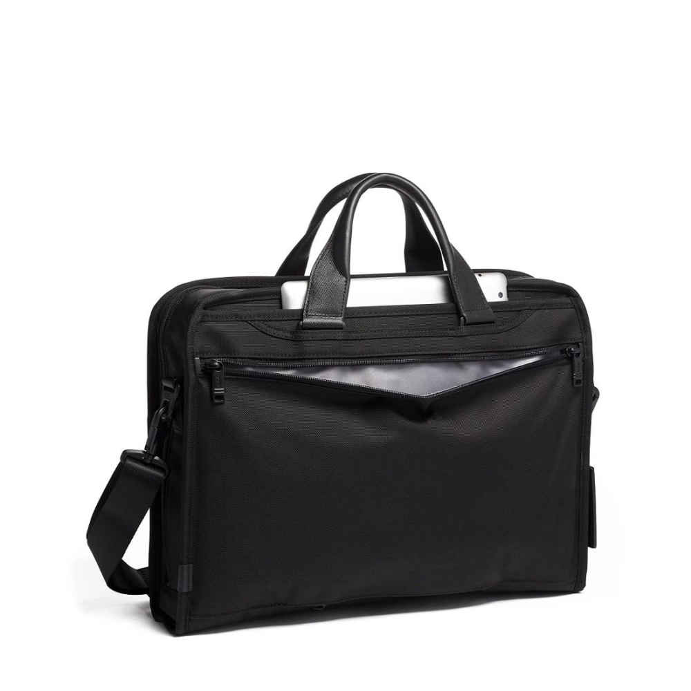 Tumi Expandable Organizer Laptop Briefcase Black Bag-thumb-6