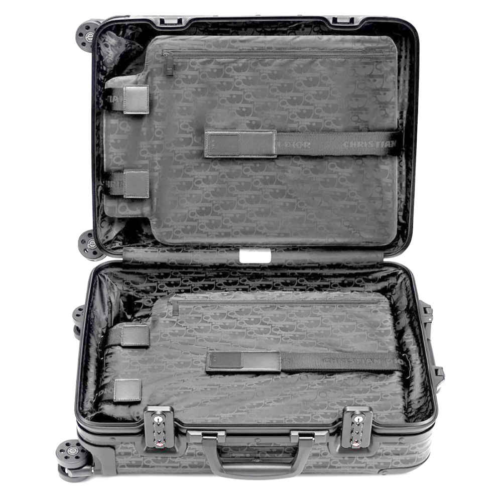 Dior & Rimowa dark Grey Premium Cabin Trolley Bag-2