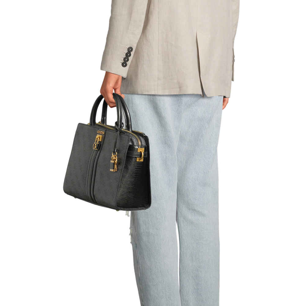 Guess Ginevra Premium Dark Grey Handbag-3