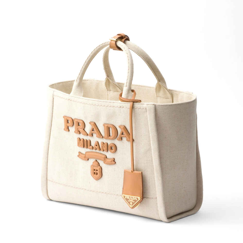 Prada Medium linen blend tote bag-thumb-2