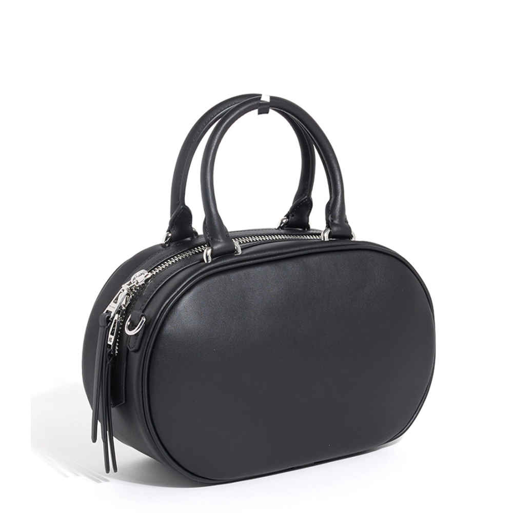 Karl Lagerfeld Textured Logo Detail Black Crossbody Bag-1