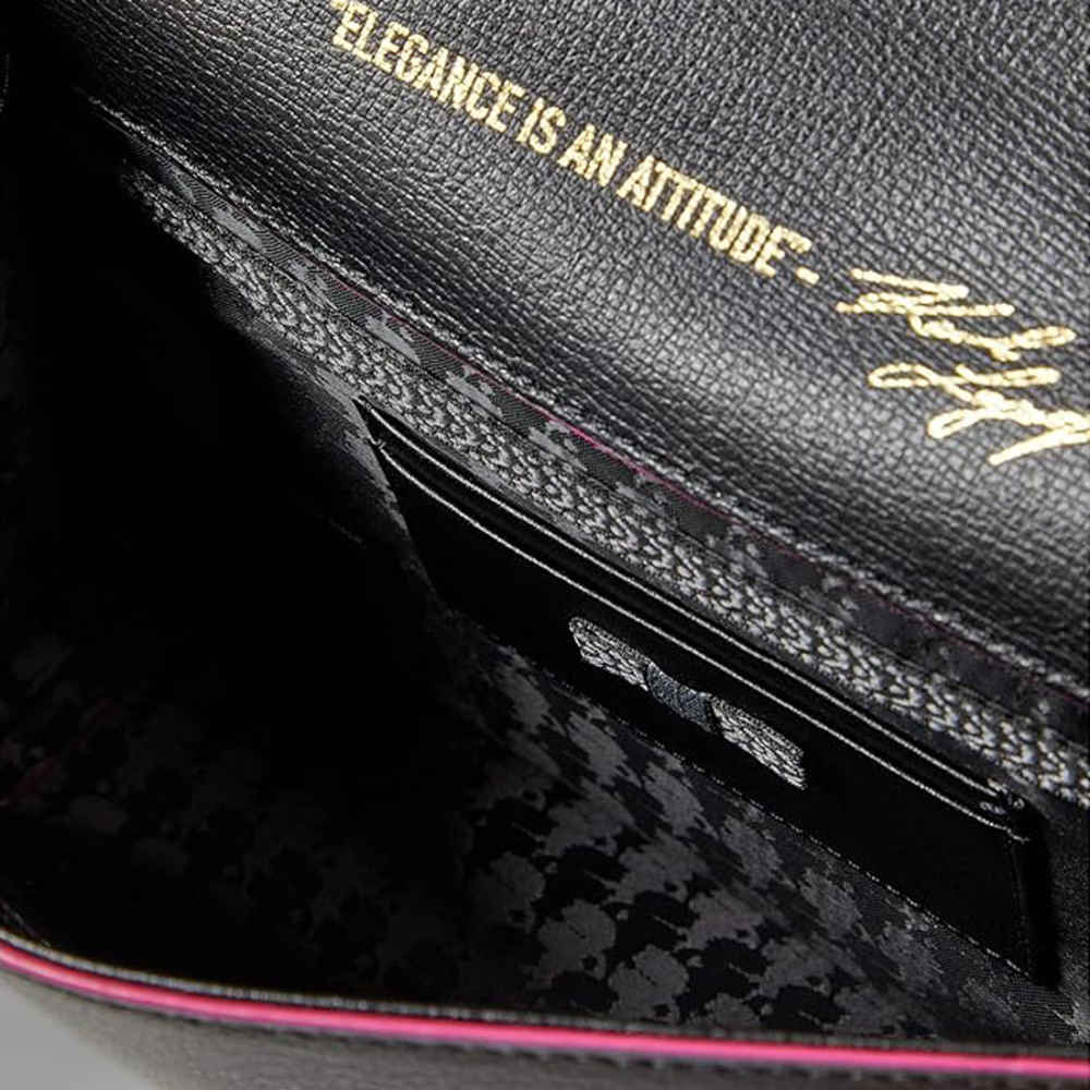 Karl Lagerfeld Paris Simone Crossbody Black Shoulder Bag-thumb-2