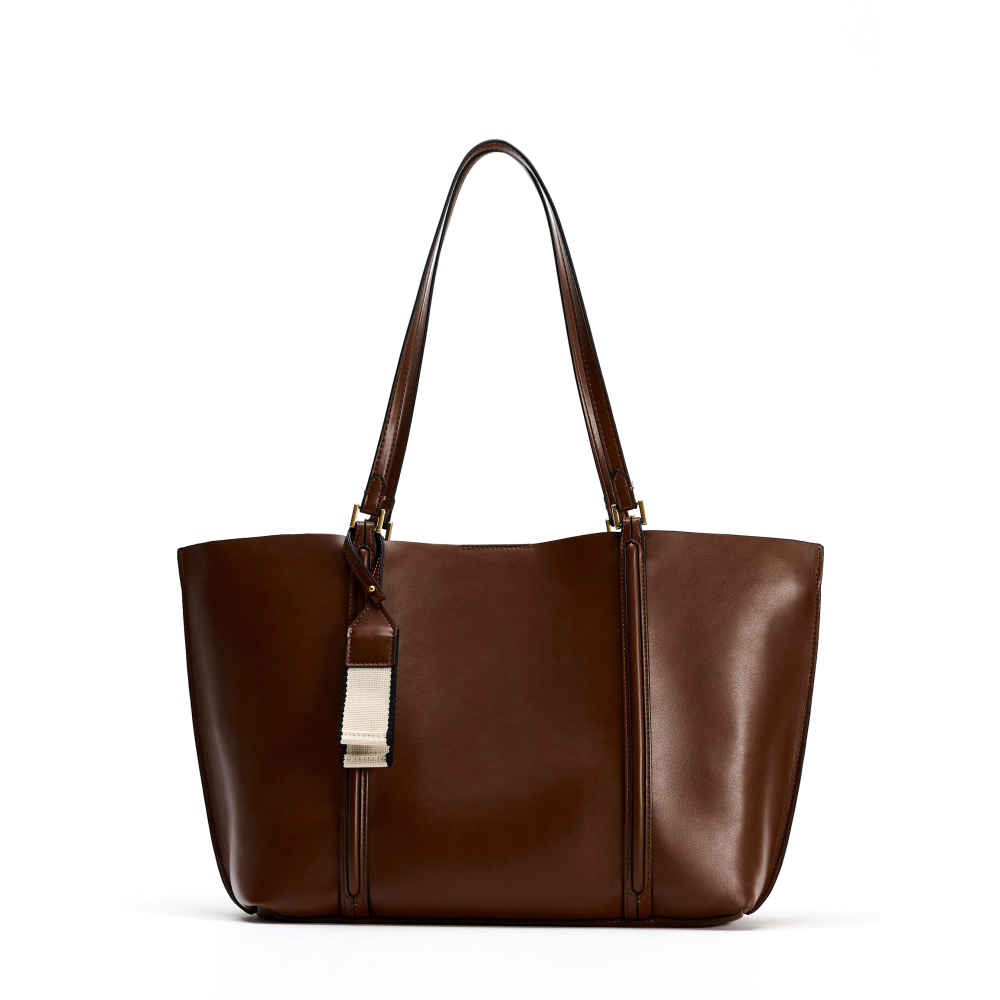 Zara Premium Brown Tote Bag-thumb-0